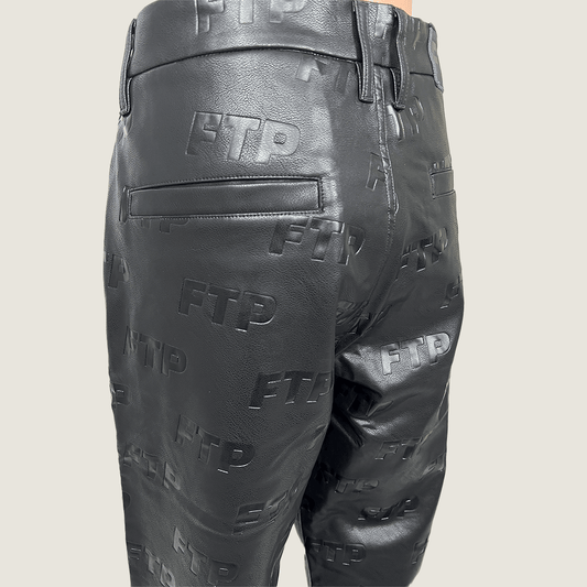 FTP All Over Print Faux Leather Pants Back Detail