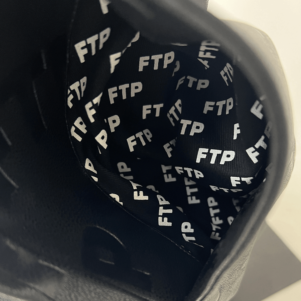 FTP All Over Print Faux Leather Pants Inner Pocket Detail