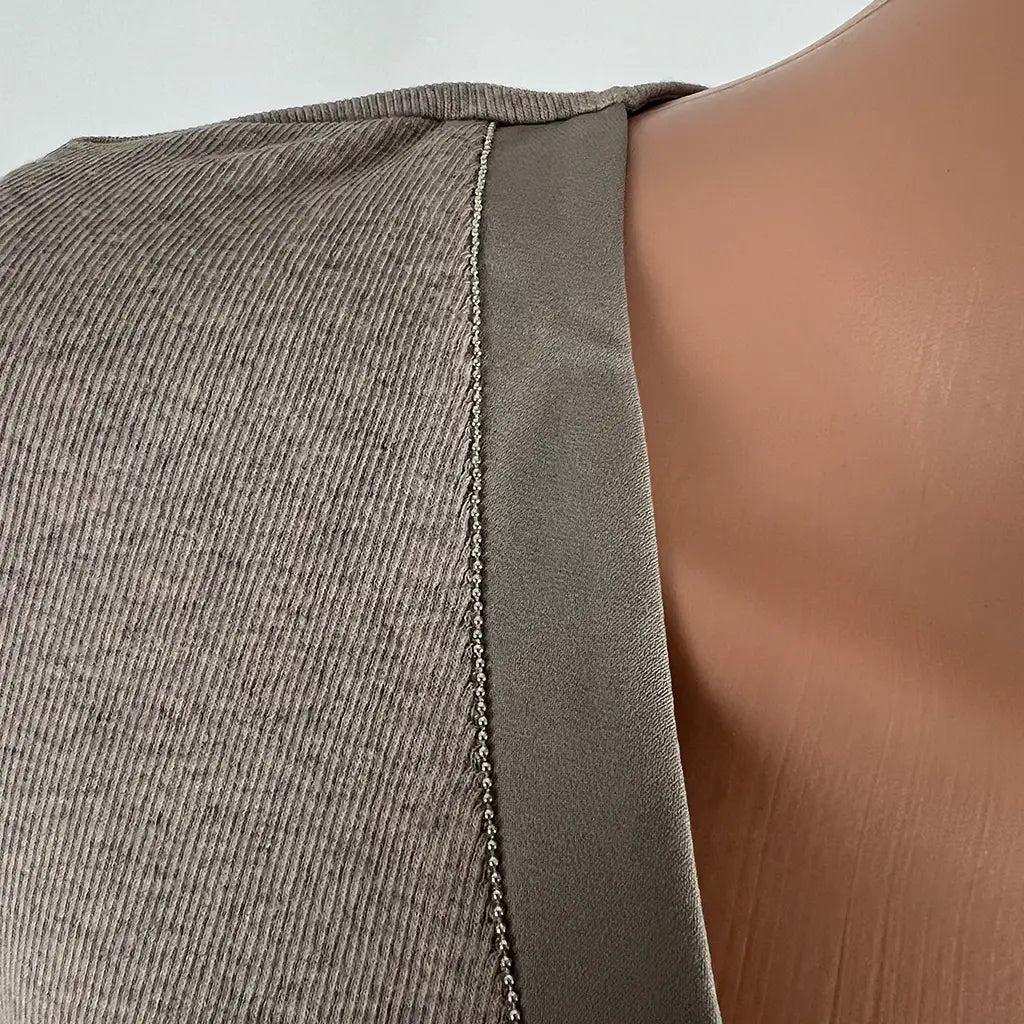 Front Detail View of the Fabiana Filippi Long Sleeve T-Shirt
