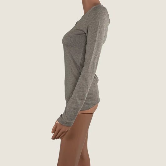 Side View of the Fabiana Filippi Long Sleeve T-Shirt