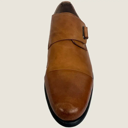 Front View of the Fagela Monk Men's Single Strap Dress Shoe
