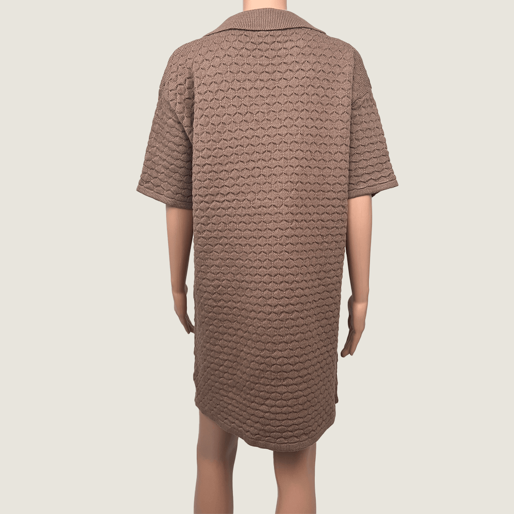 Feather And Noise Knitted Midi Dress Back