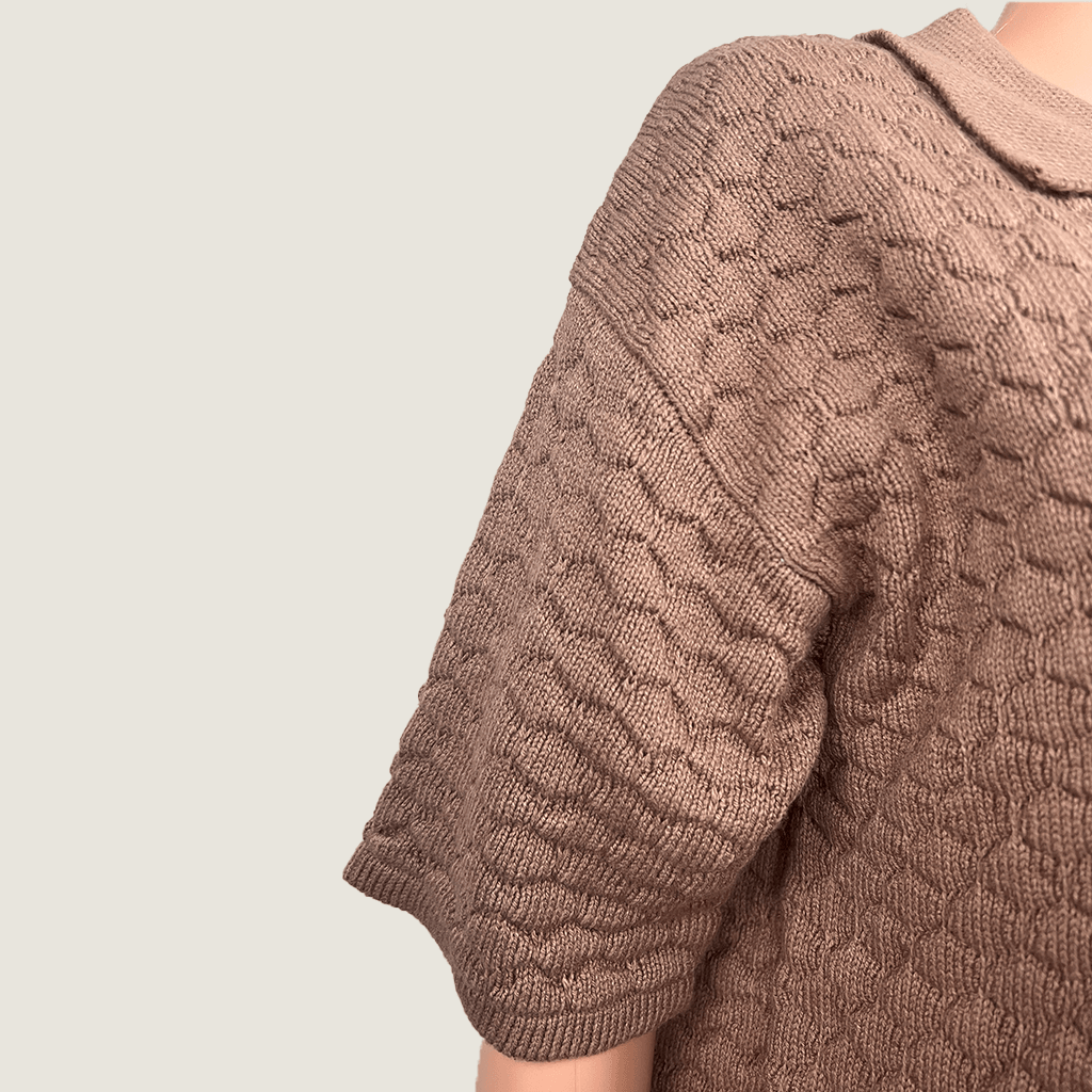 Feather And Noise Knitted Midi Dress Shoulder Detail