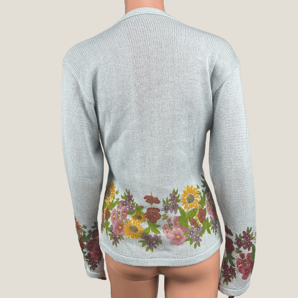 Floral Print Cardigan Back