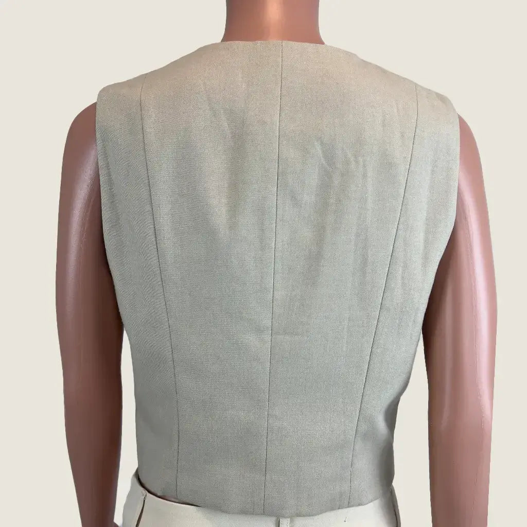 Back View of the Forcast Mariel Tailored Vest