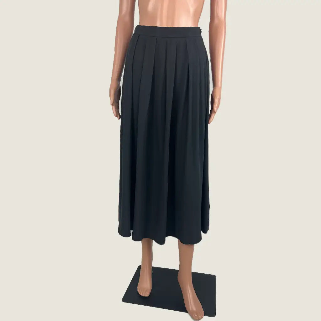 Front View of the Forcast Annalia Pleated Green Skirt