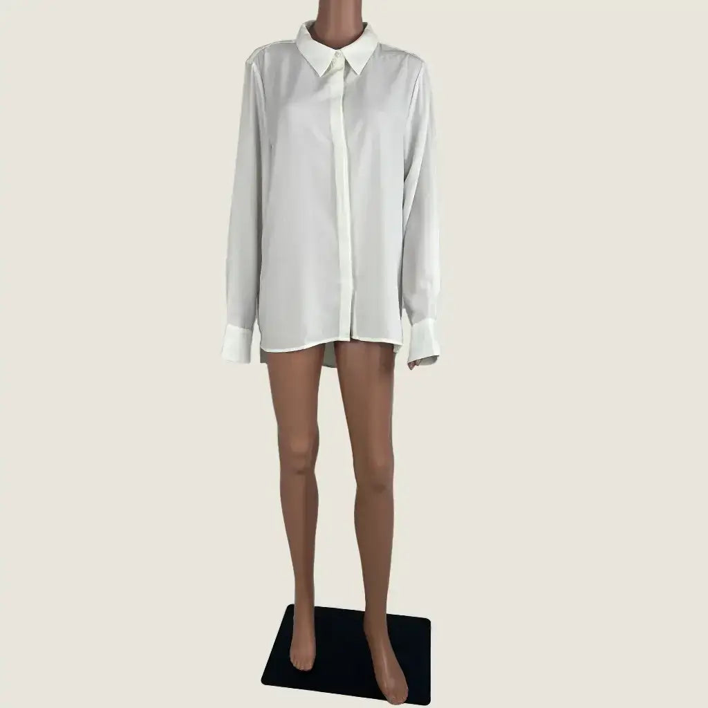 Front View of the Forcast Kevin Relax Fit Crepe Shirt