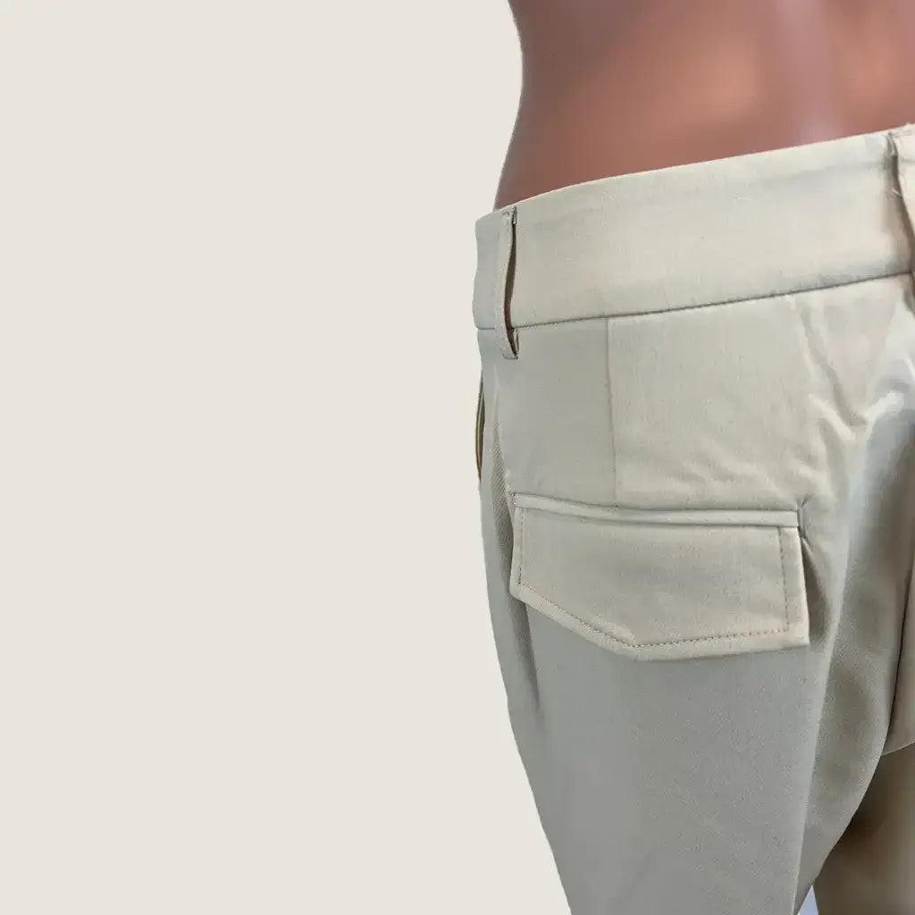 Side detail view of the women's Forcast Teena Flare Pant