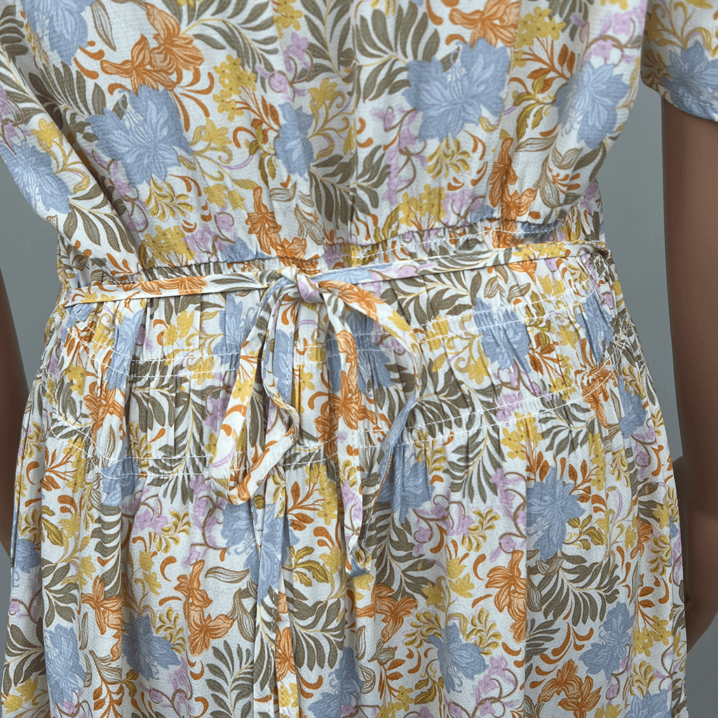 French Connection Flutter Sleeve Tea Mini Dress Back Tie Detail