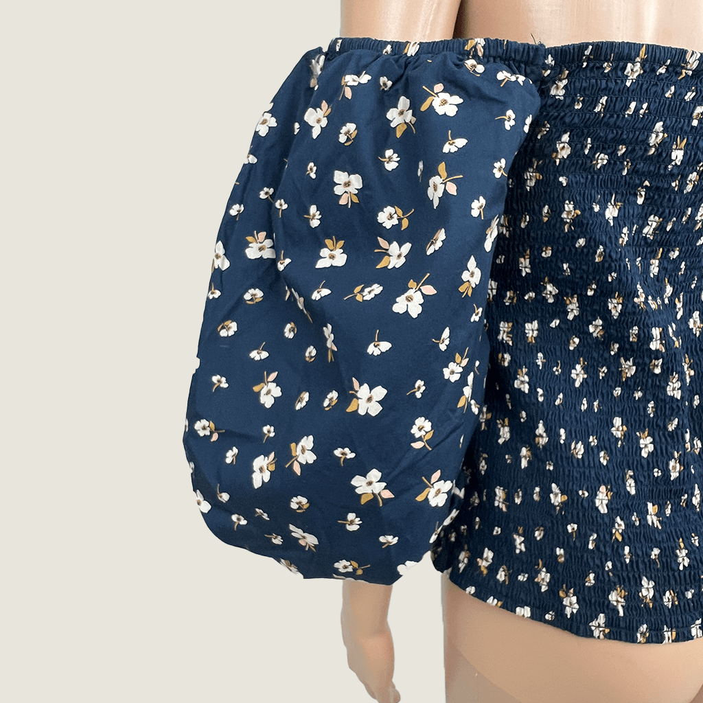 French Connection Puff Shirring Top Sleeve Detail