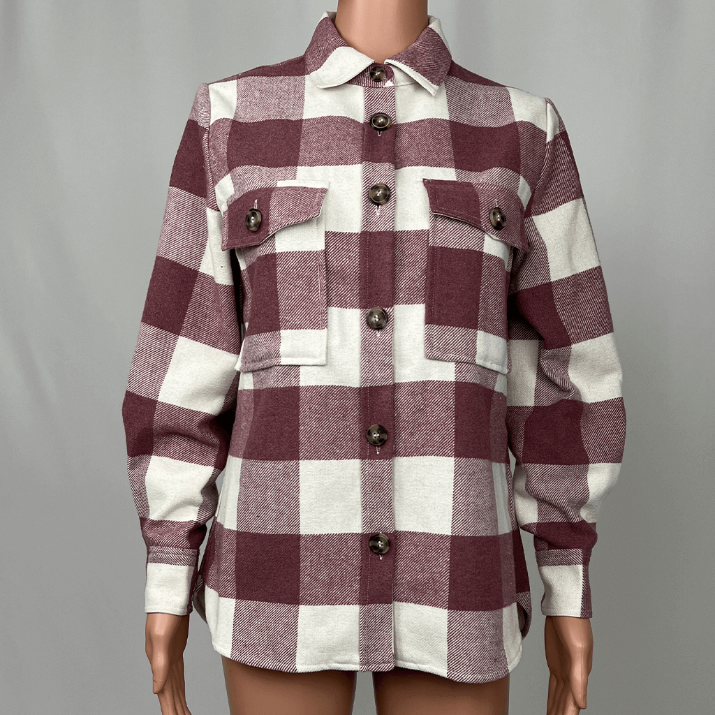 French Connection Wool Blend Shacket Front