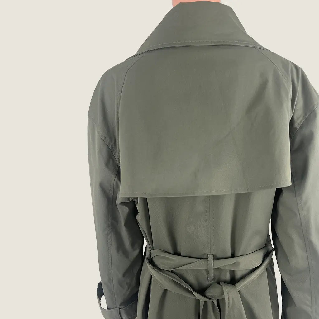 Back Detail View of the Glassons Classic Longline Trench Coat