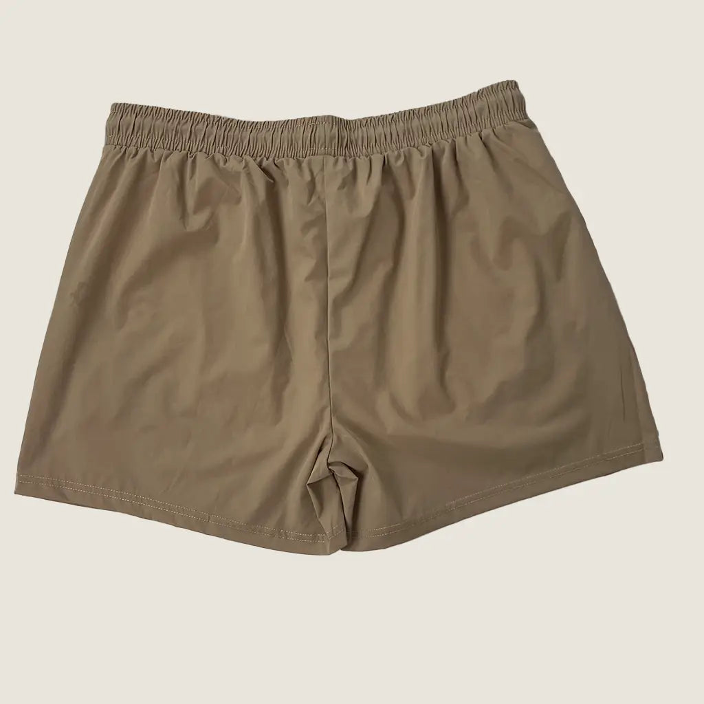 Back View of Roo Men's Shorts Khaki