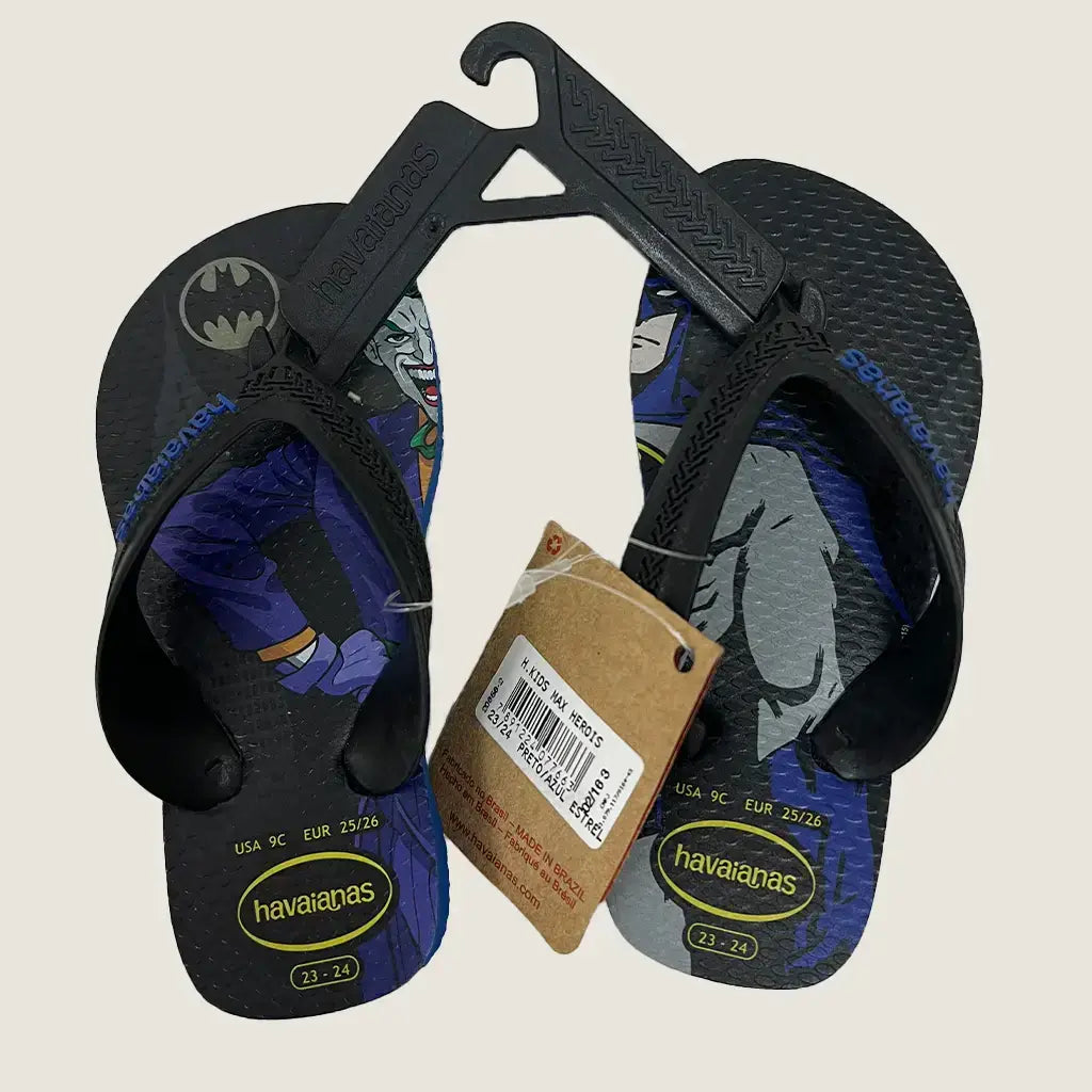 Front View of the Havaianas Baby Flip Flops with Joker Design