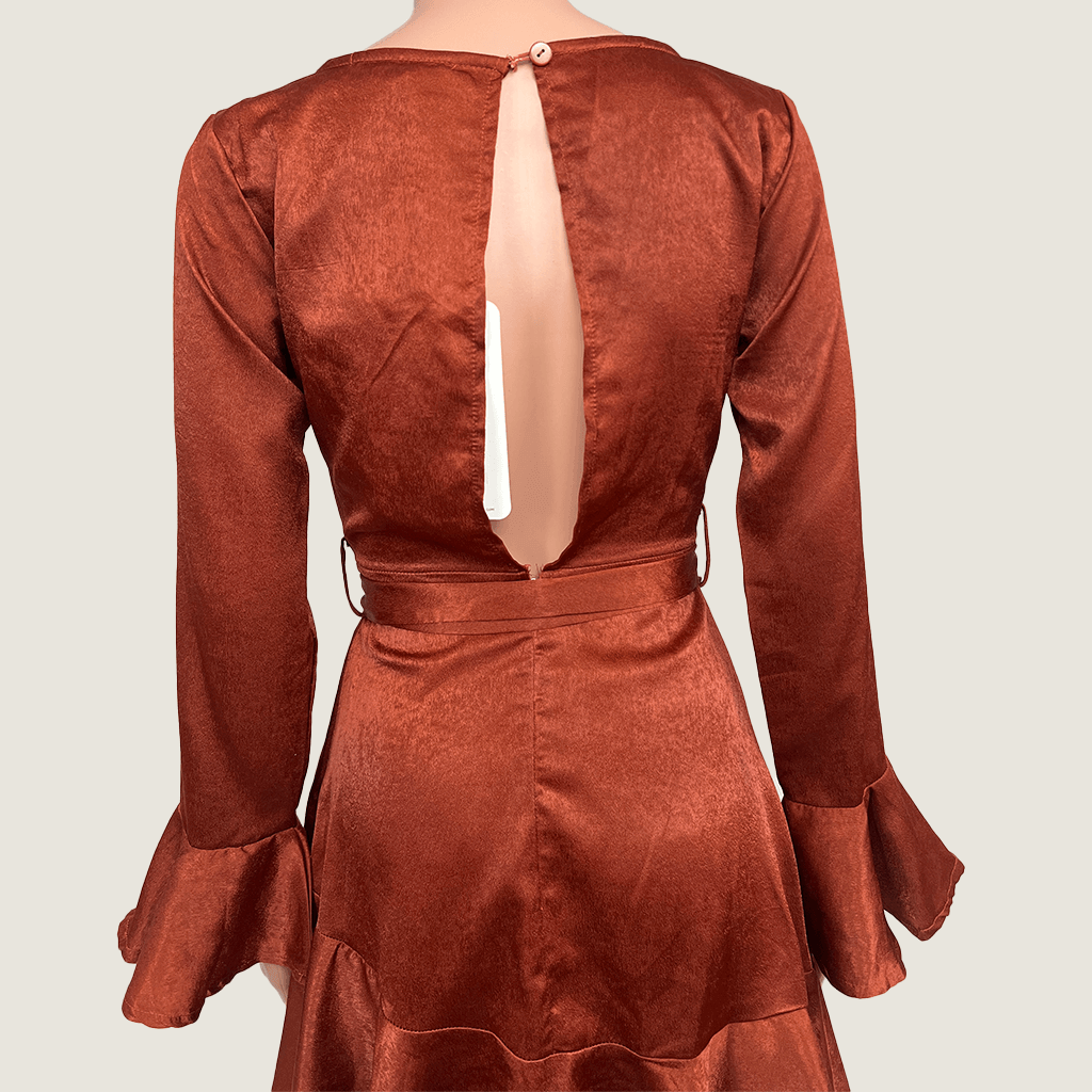 Here Comes The Sun Wrap Summer Dress Back Detail