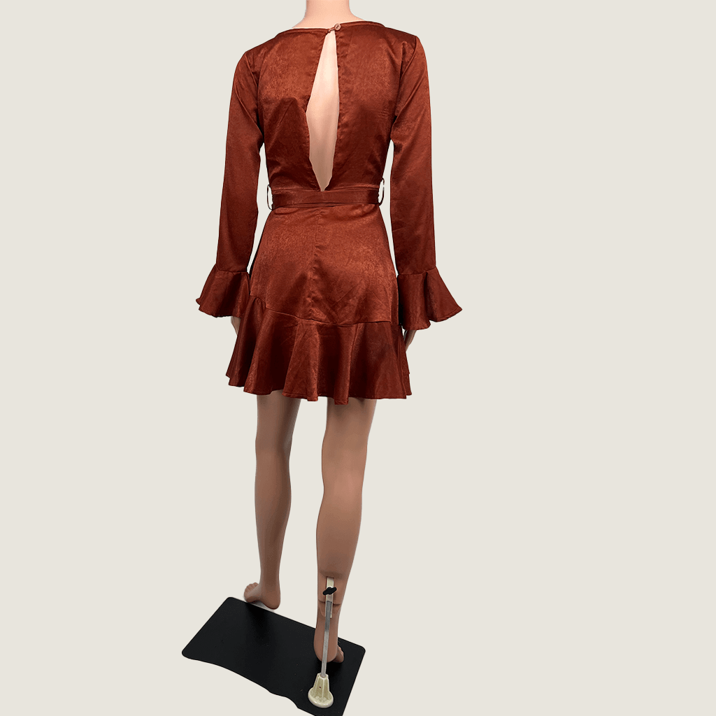 Here Comes The Sun Wrap Summer Dress Back