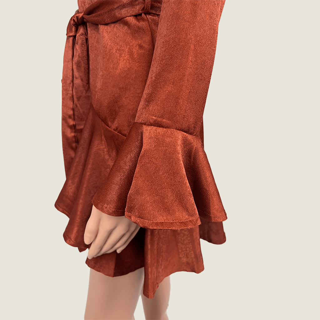 Here Comes The Sun Wrap Summer Dress Side Sleeve