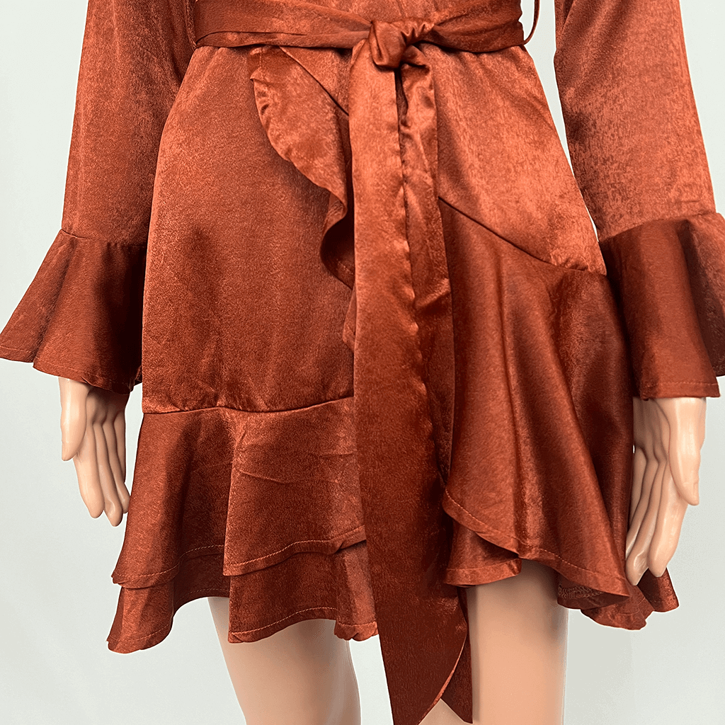 Here Comes The Sun Wrap Summer Dress Front Hem