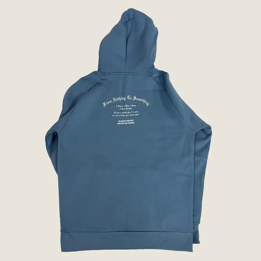 Back View of the Hoodrich Heat Blue Hoodie