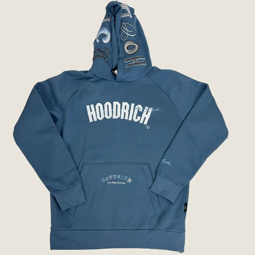 Front View of the Hoodrich Heat Blue Hoodie