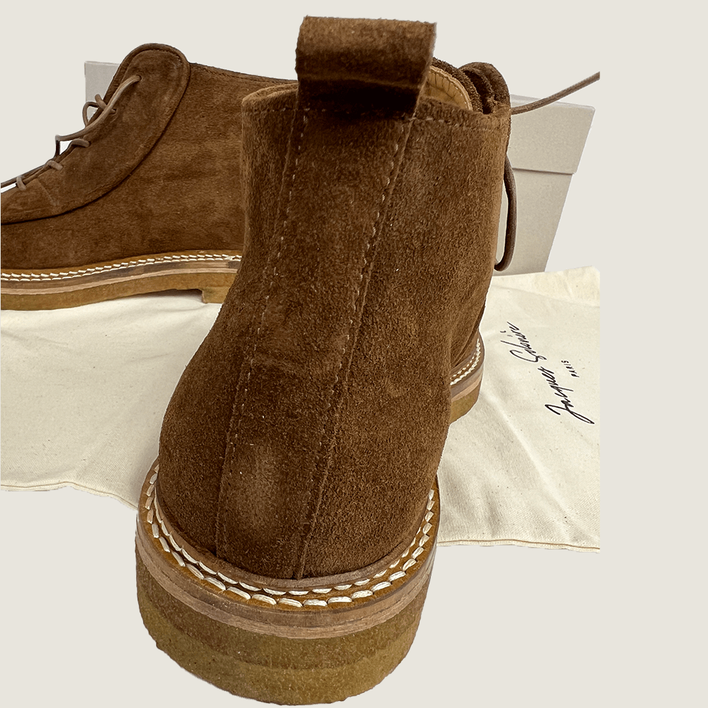 Back view of the Jacques Soloviere Oliboot Suede Boot