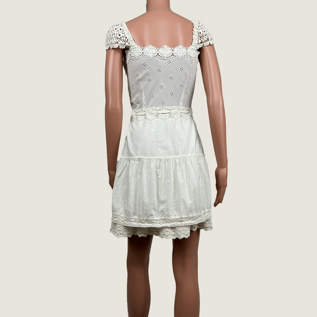 Kachel White Summer Dress Back