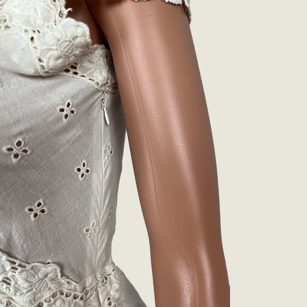 Kachel White Summer Dress Side Zip