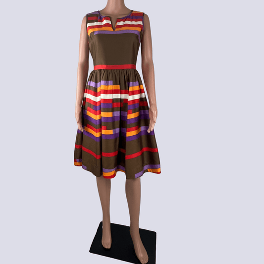 Front view of the Kate Spade striped dress