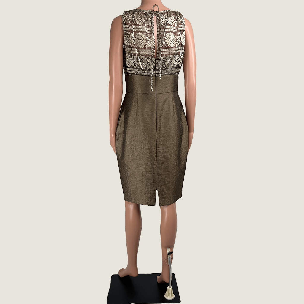 Back view of the Kay Unger New York Bronze Dress