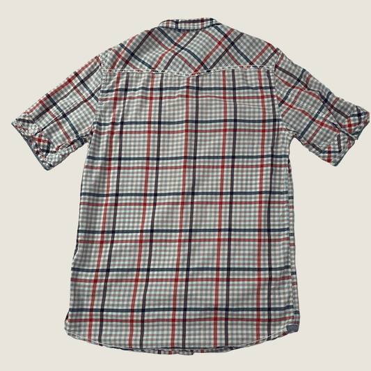 Back view of the Kenji mens check shirt