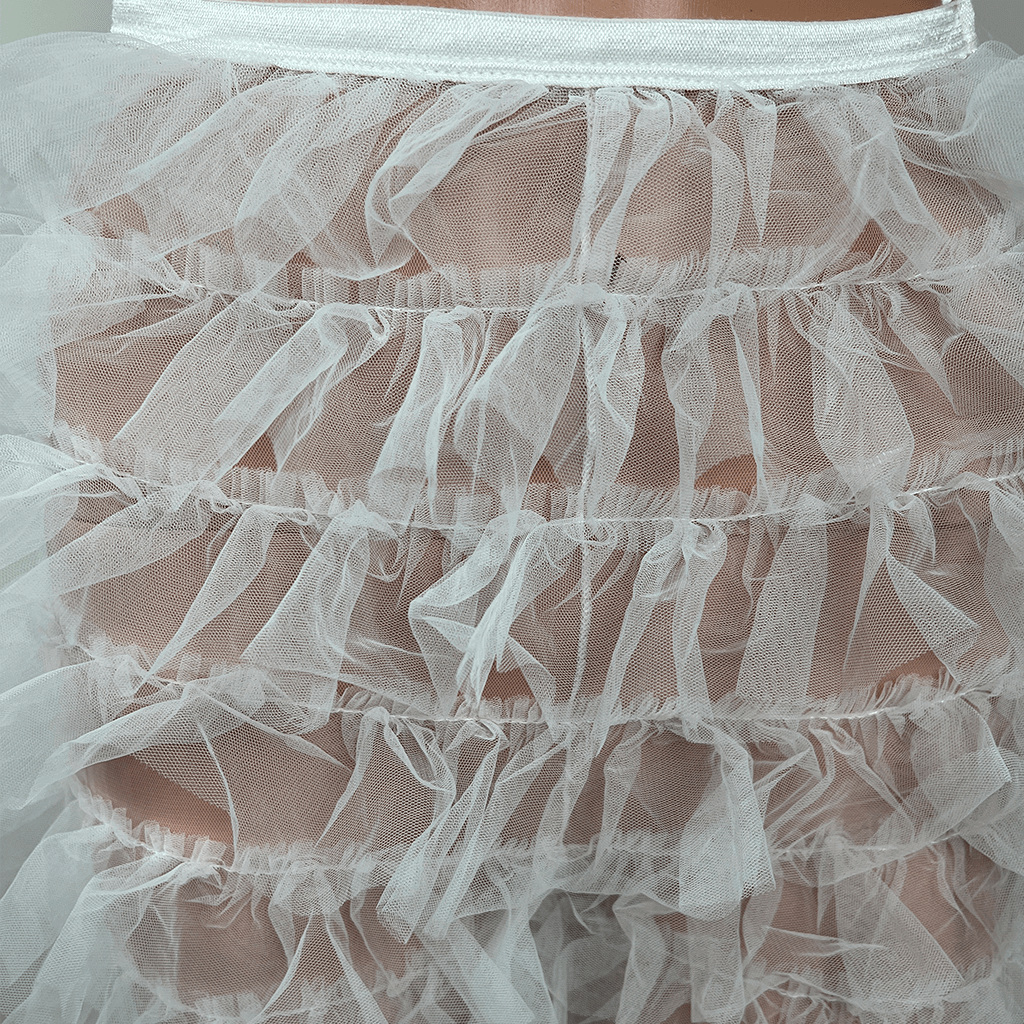 Kiki Riki Sheer Frill Flare Pants Waist