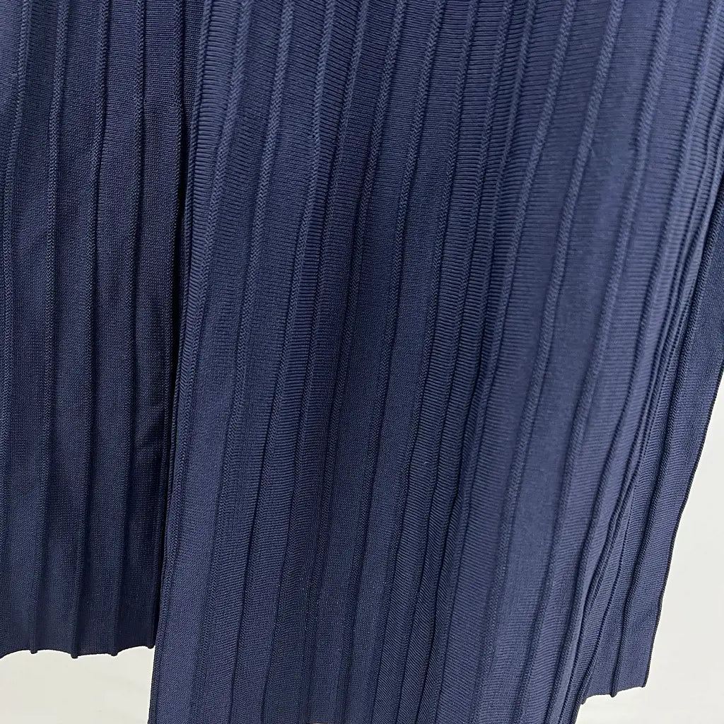 Pleated Detail View of the Label Of Love Ribbed A-Line Maxi Skirt
