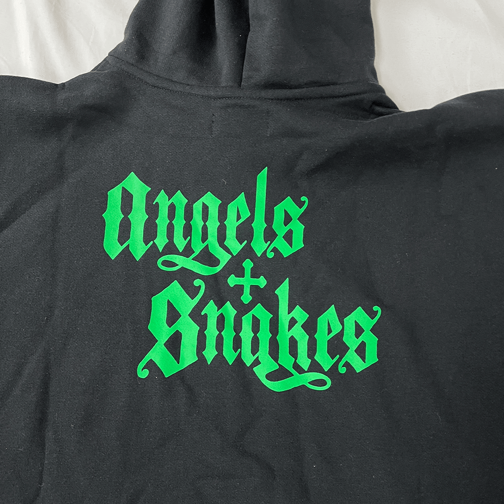 Back close up view of the Lilith Viper women's hoodie