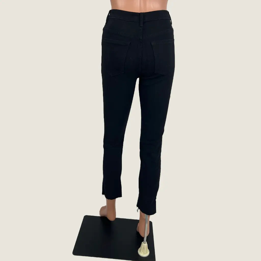Back View of the Little Lies Black Mid Rise Jeans