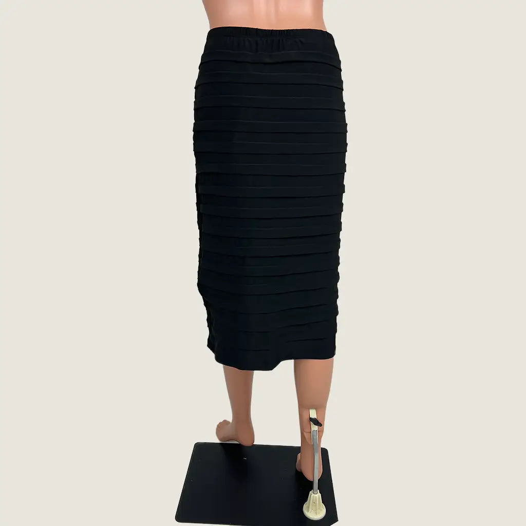 Back View of the Liz Jordan After Dark Pintuck Pencil Skirt