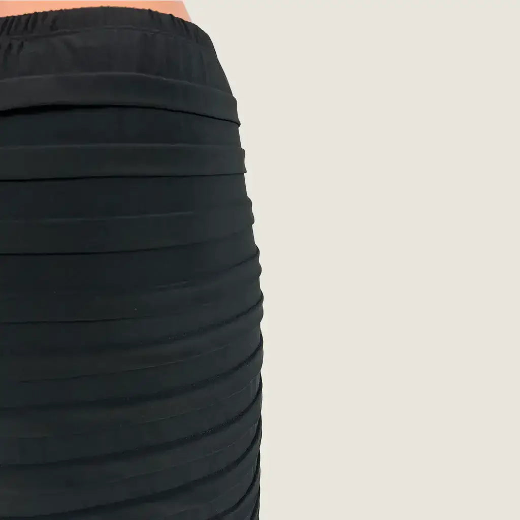 Side View of the Liz Jordan After Dark Pintuck Pencil Skirt