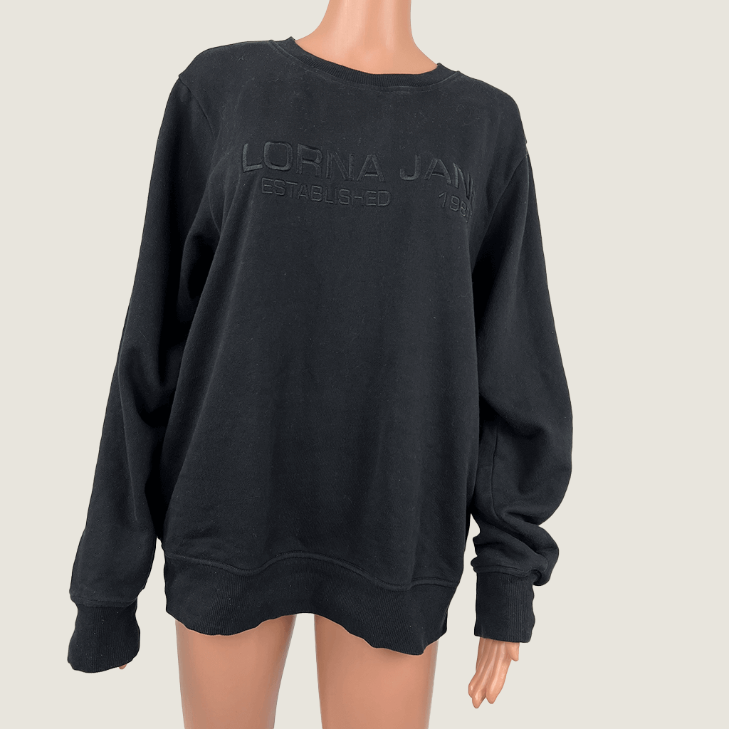 Lorna Jane Black Iconic Sweat Front