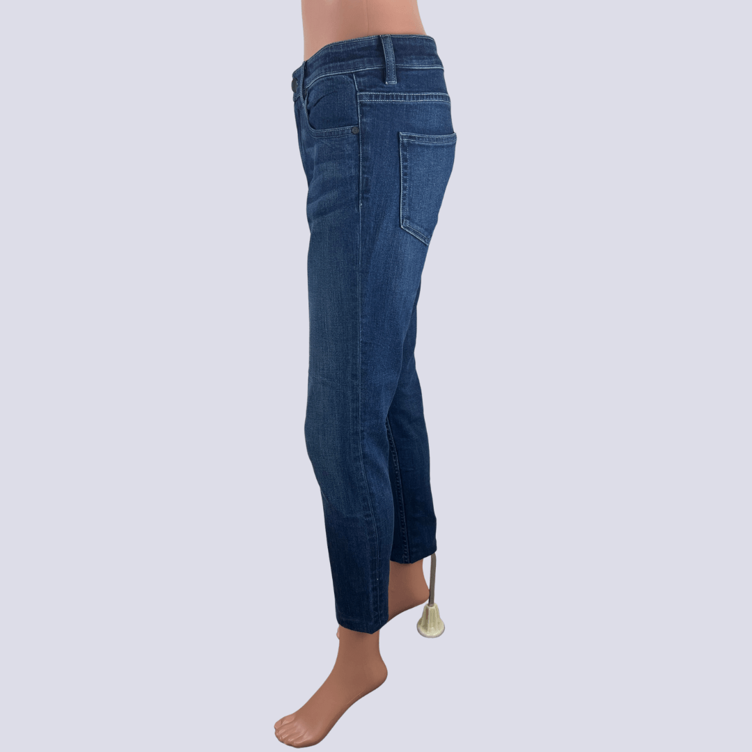 Side view of the Lost in Season Dark Blue Jean