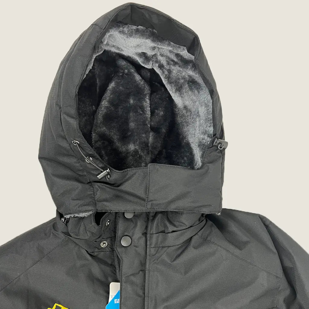 Front Hoodie Detail View of the Magcomsen Men's Fleece Lined Parka
