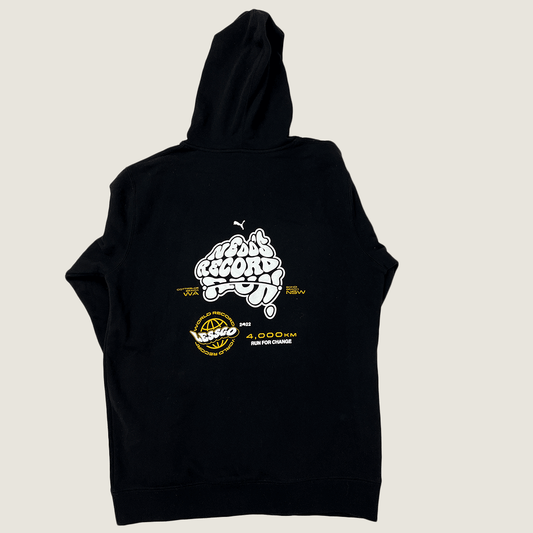 Mens Black Hoodie Back