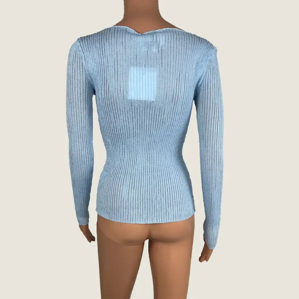 Back View of the Minima Scout Ribbed Knit Top