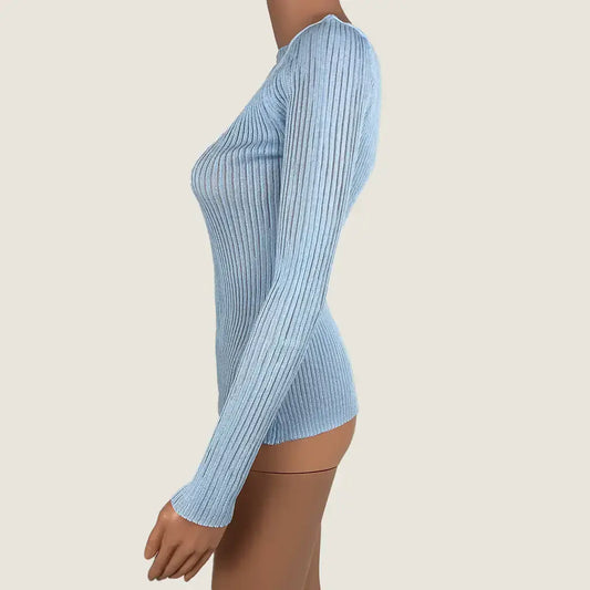 Side View of the Minima Scout Ribbed Knit Top