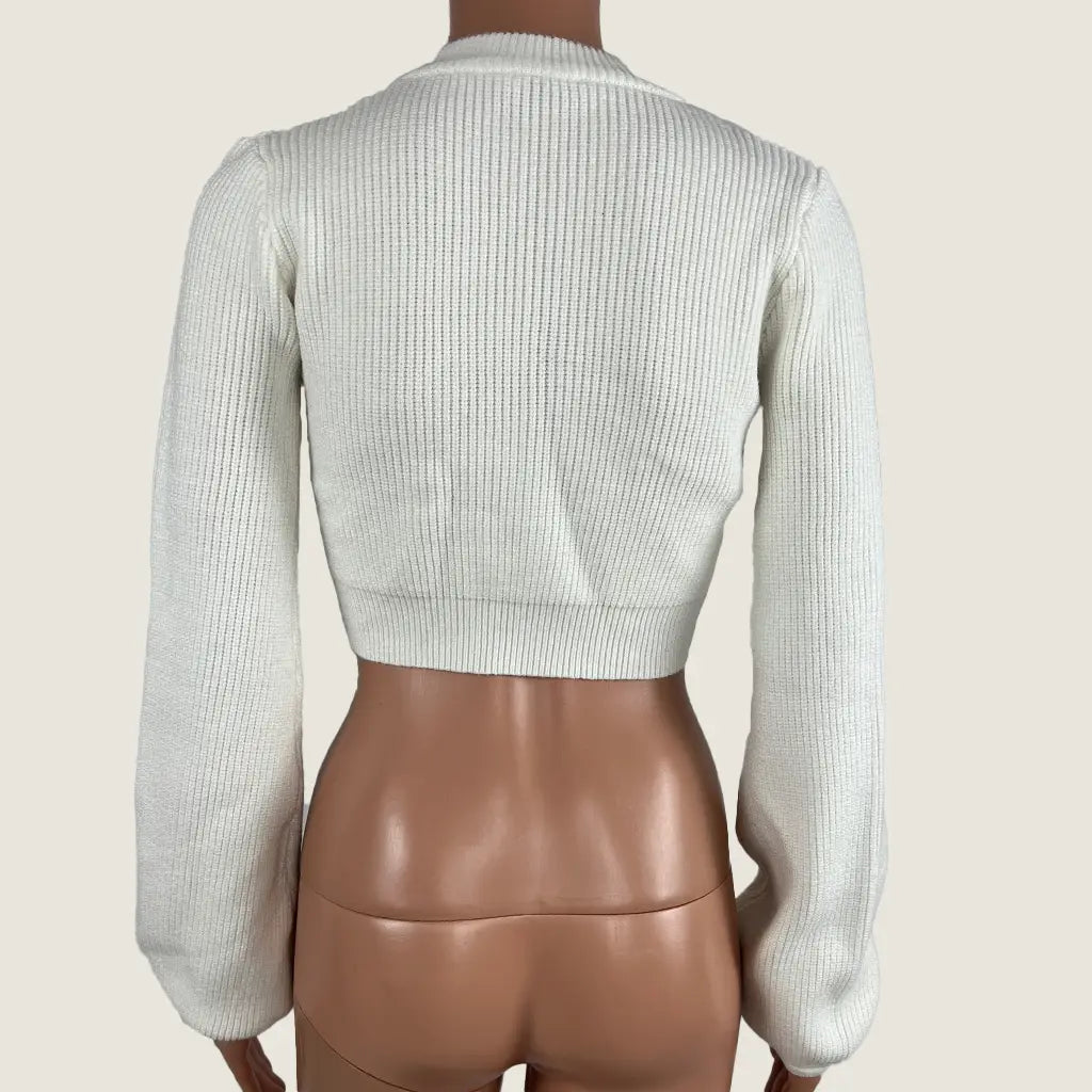 Back view of the My Girl Women's Cropped Knit Jumper