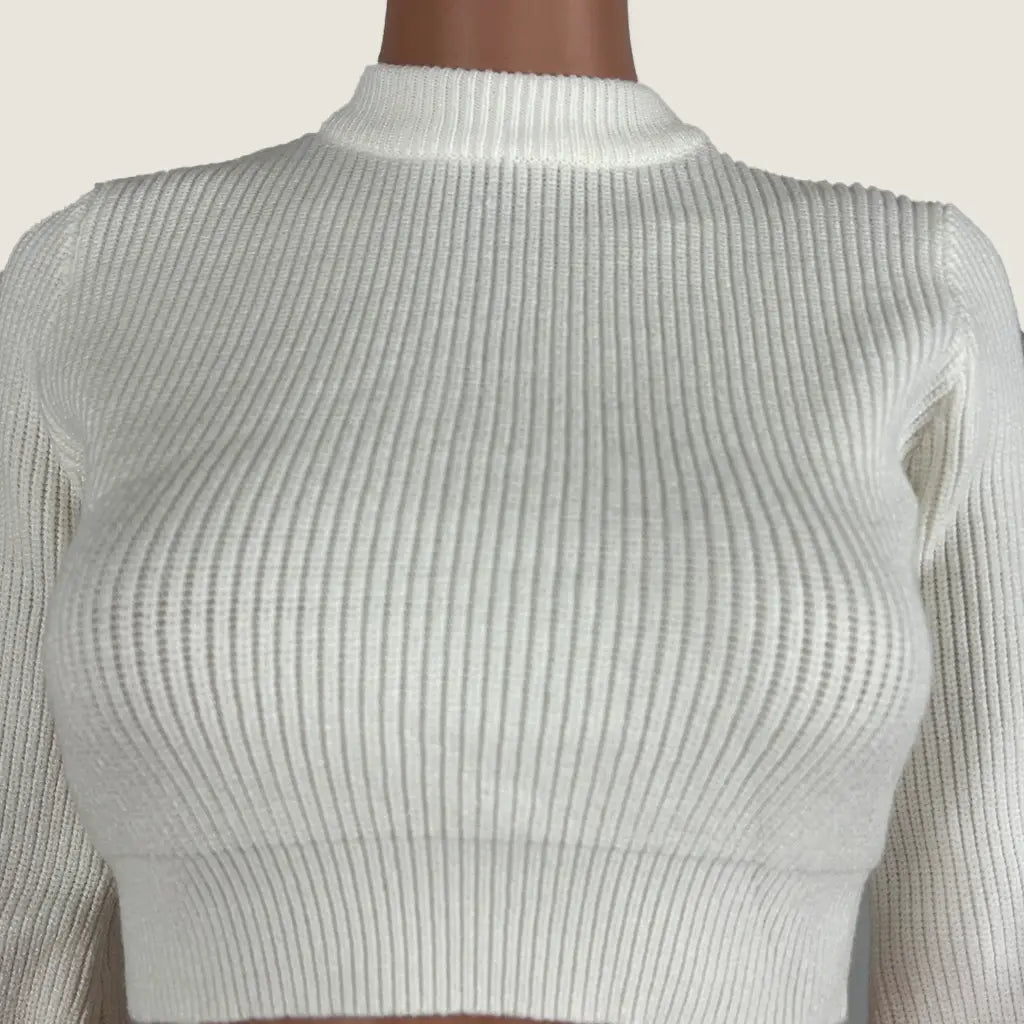 Front Detail view of the My Girl Women's Cropped Knit Jumper