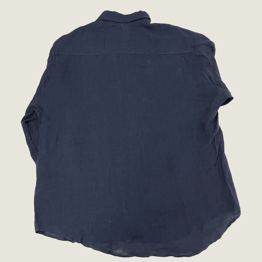 NTH Mens Drop Linen Oversize Shirt Back