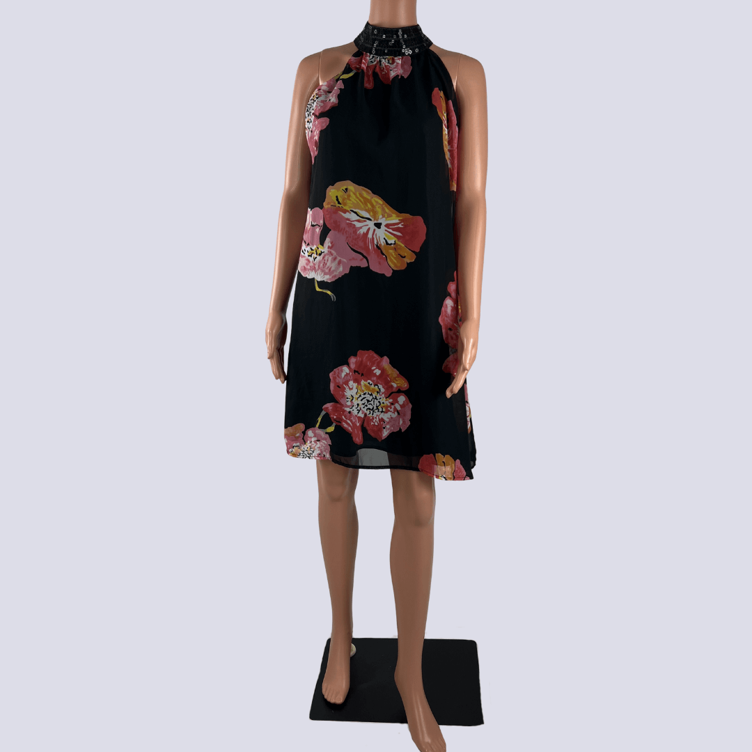 Front view of the Now baby doll midi dress