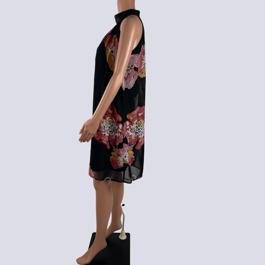 Side view of the Now baby doll midi dress