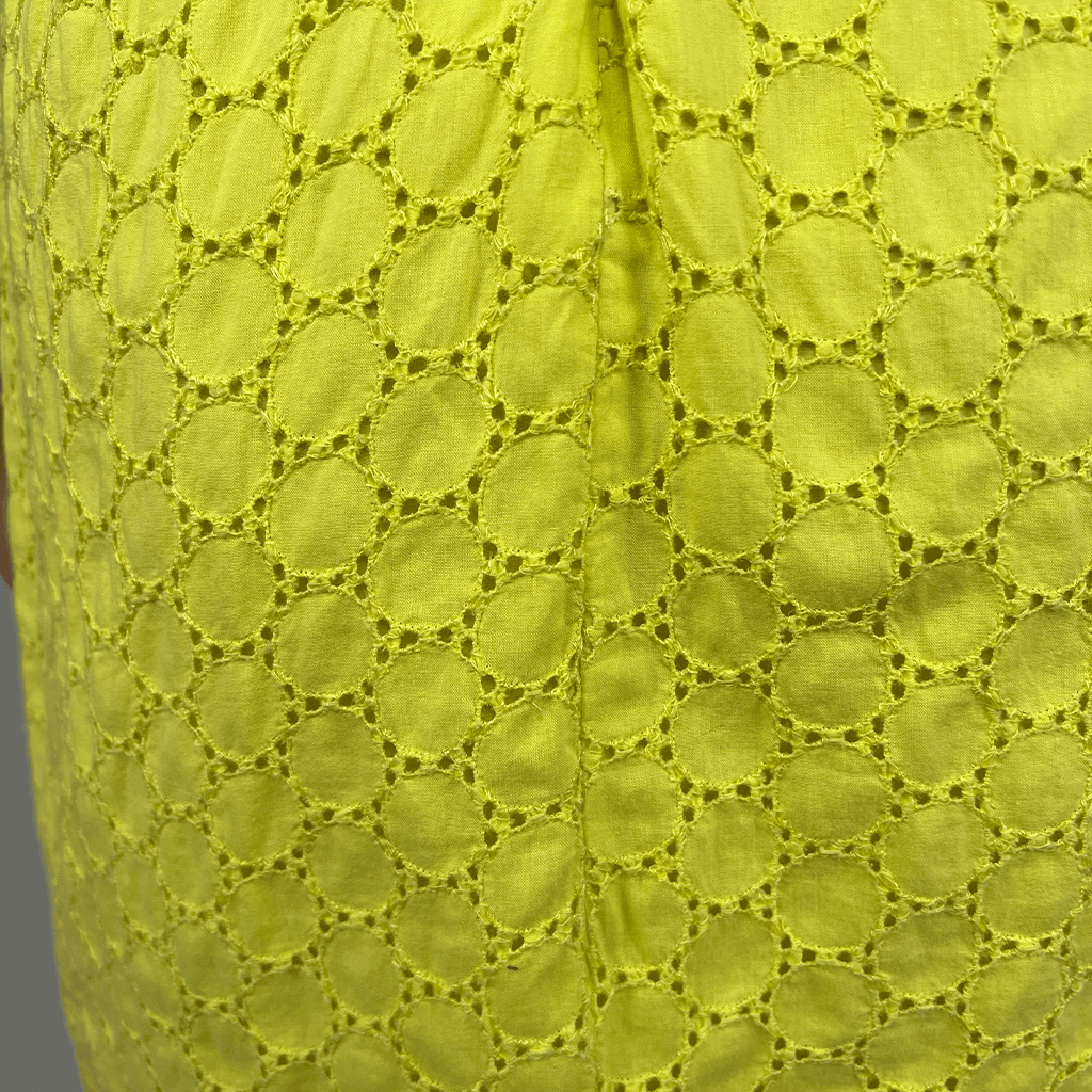 Summer Dress Lemon Cotton Lace Fabric Detail