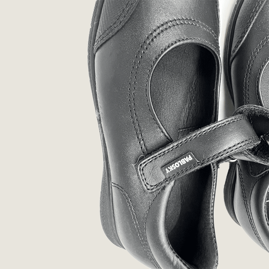 Front Side View of the Pablosky Girls' Pre-School Uniform Dress Shoe