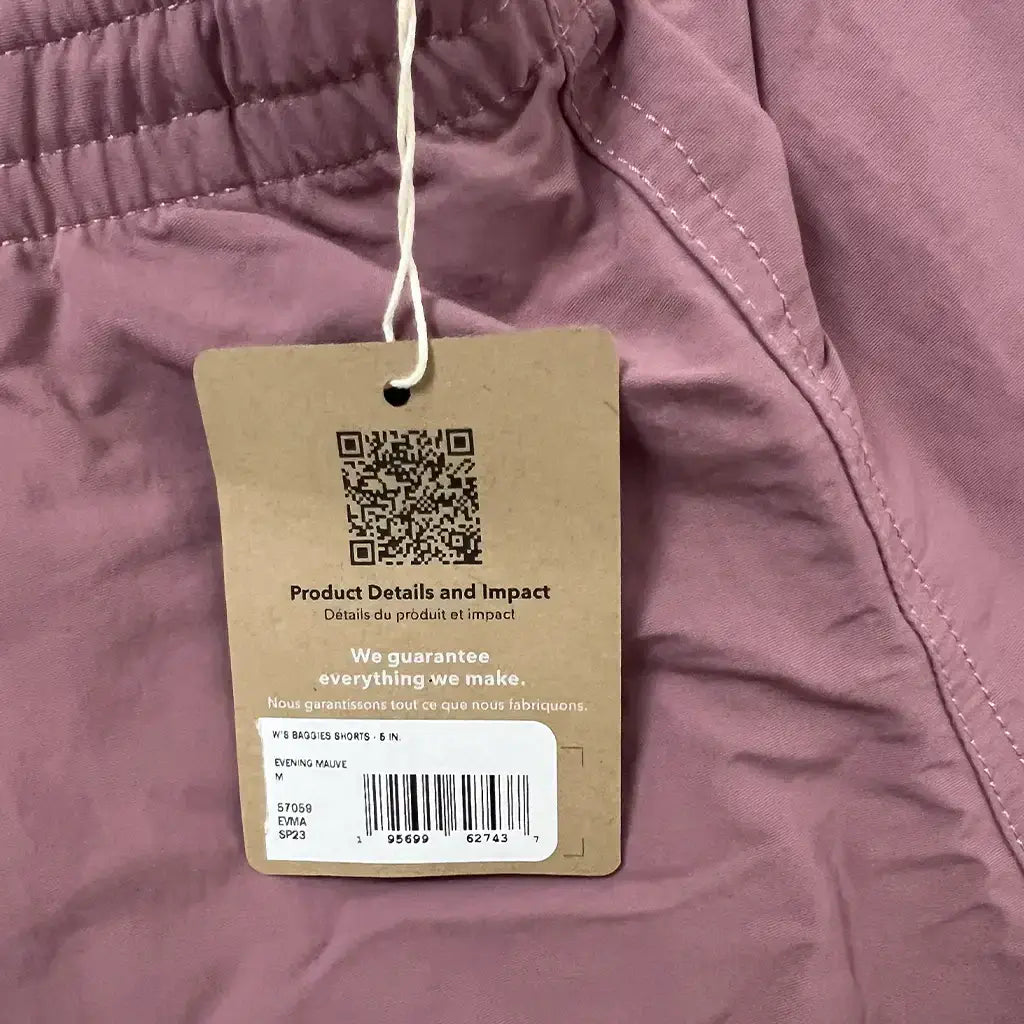 Front label View of the Patagonia Women's Baggies Shorts